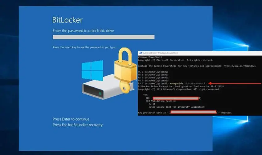 Force bitlocker encryption