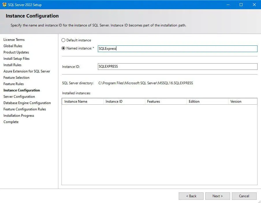 Instance-configuration