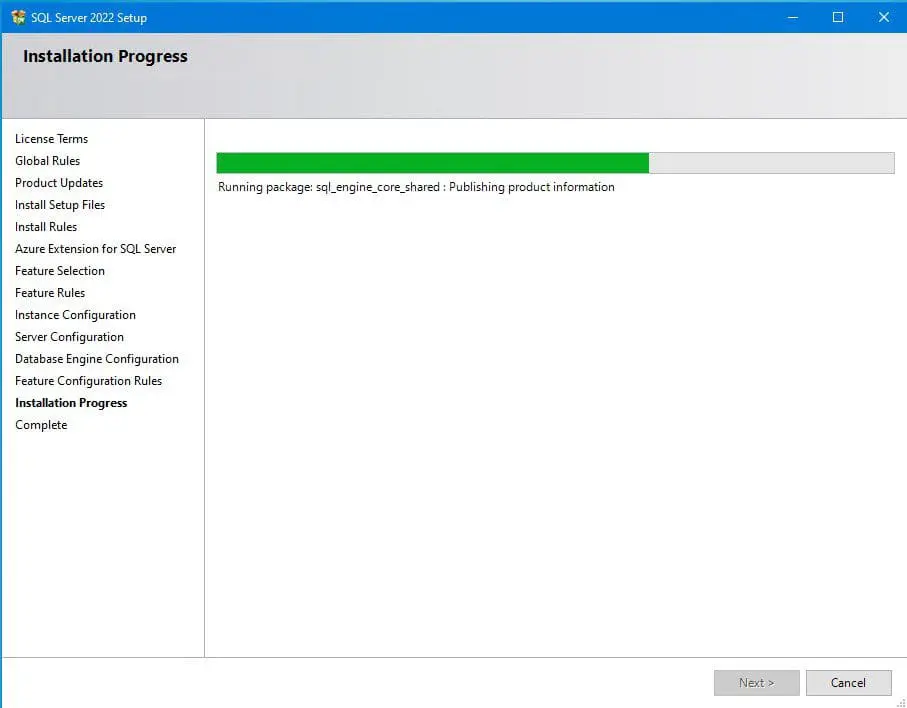 SQL-Server-Express-Installation-progress