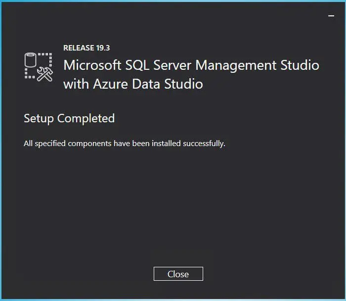 SSMS-installation-Complete