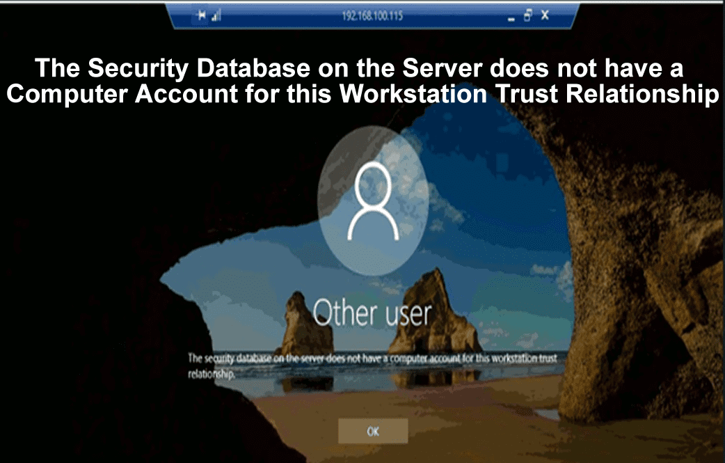 How To Fix The Security Database On The Server Does Not Have A Computer