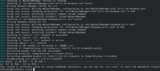 Set Up Openshift Cluster Using Red Hat Codeready Containers