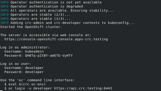 Set Up Openshift Cluster Using Red Hat Codeready Containers