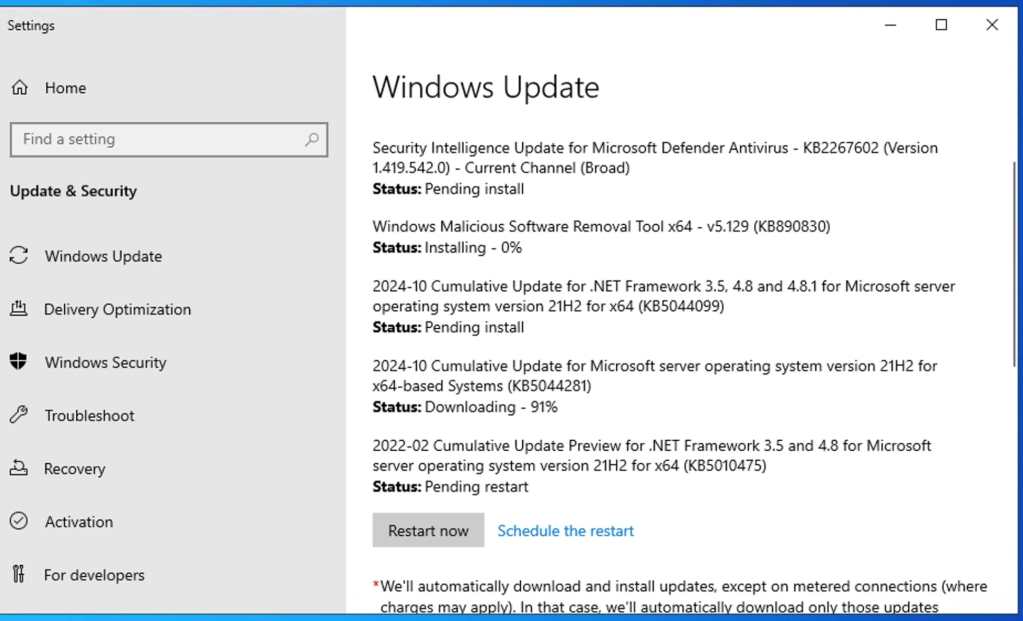 Install Windows Updates