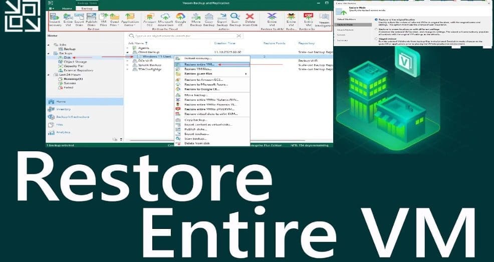 Entire VM restore