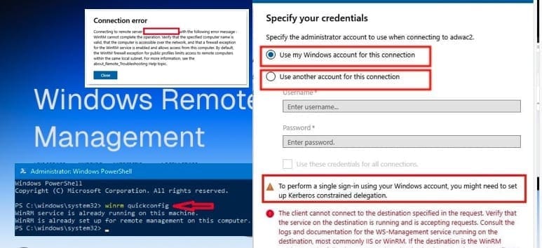 WinRM and Kerberos Delegation troubleshooting