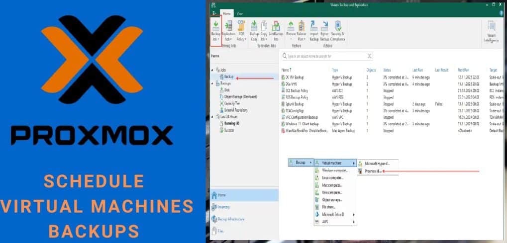 Proxmox VM backup with VBR