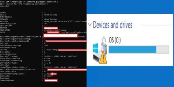 BitLocked suspended and resumed