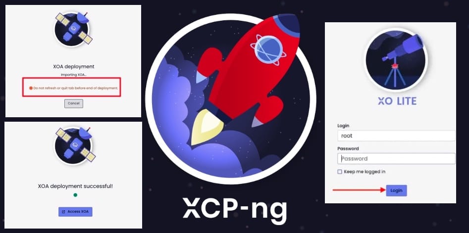 XCP ng installation and VM creation