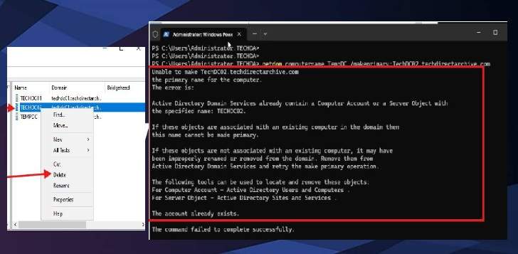 ADDS Already Contain A Computer Account