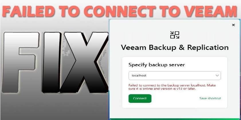 Fix Failed To Connect To The Backup Serve