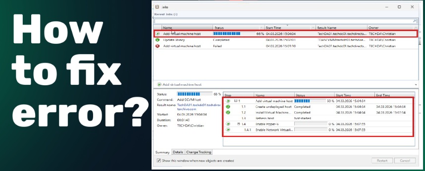 SCVMM setup Error 10421: Fix VMM Service Account conflict