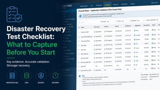 Disaster Recovery Test Checklist: What to Capture Before You Start