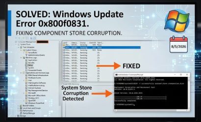 How to fix Update Error 0x800f0831 in Windows or Windows Server